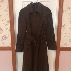 Free People New Romantics Brown Trench Coat